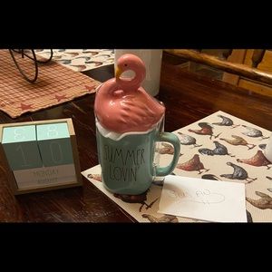 Rae Dunn mug and topper